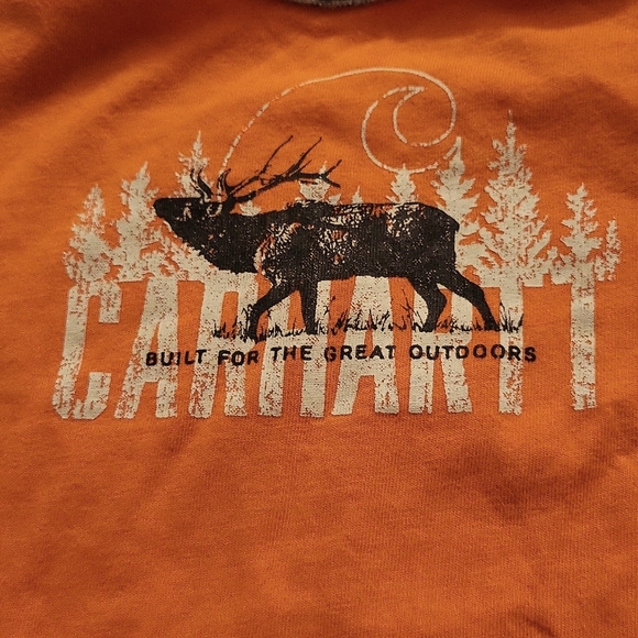 Carhartt "Built for the Great Outdoors" orange onesie/bodysuit - Picture 3 of 3